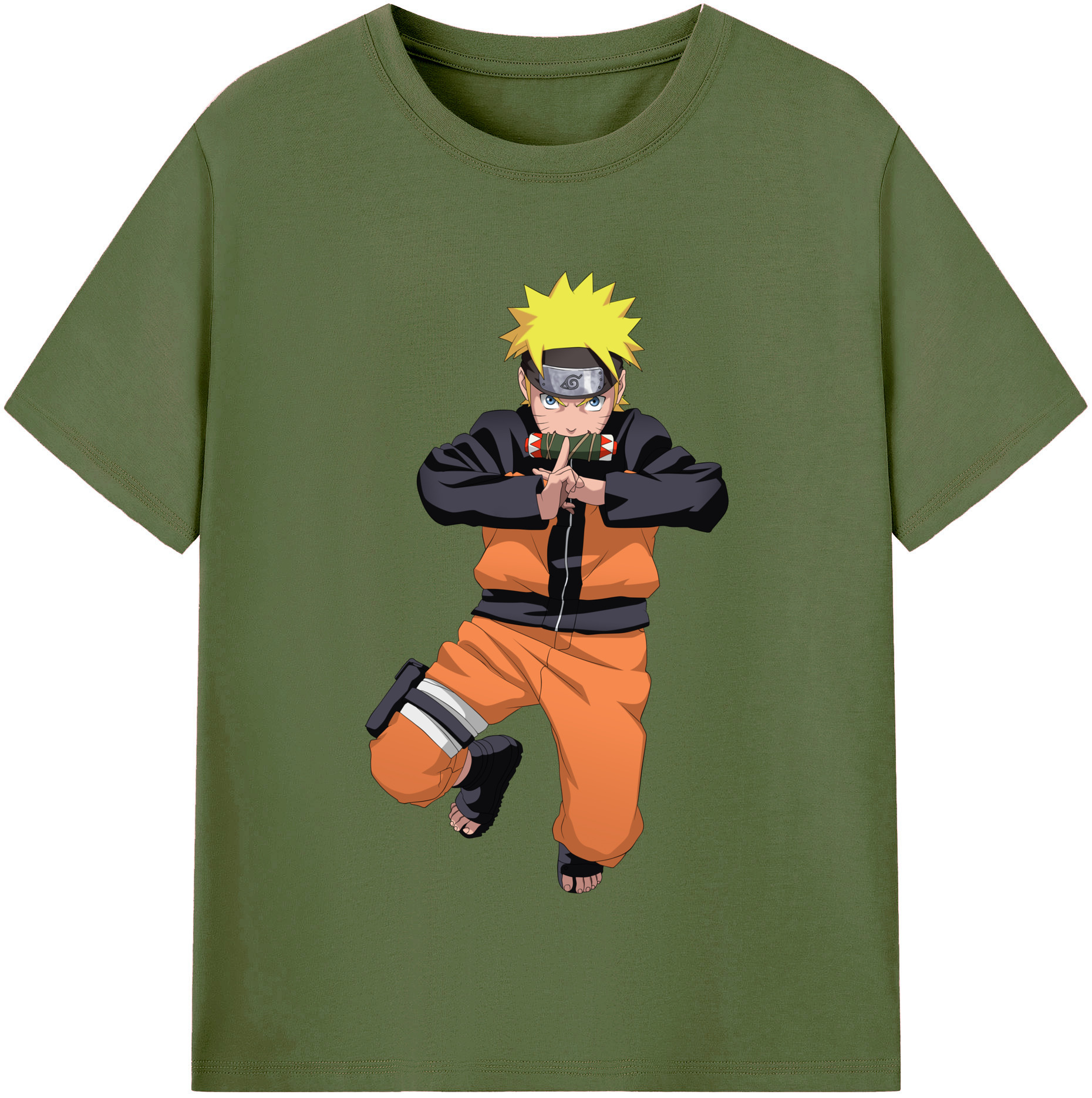 （画像用） NARUTO -ナルト- うずまき ナルト Uzumaki Naruto 綿100％半袖Tシャツ（フロントプリント）
